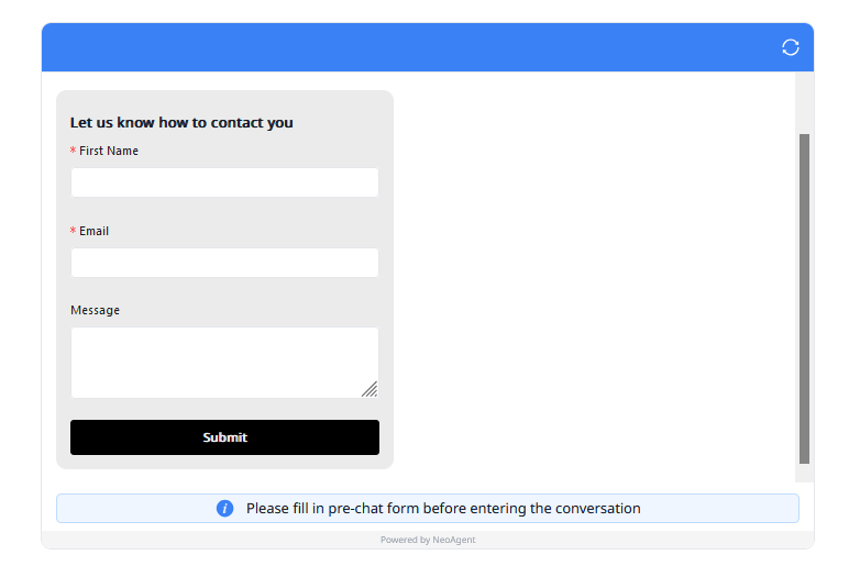 Neoagent Chat Lead Capture