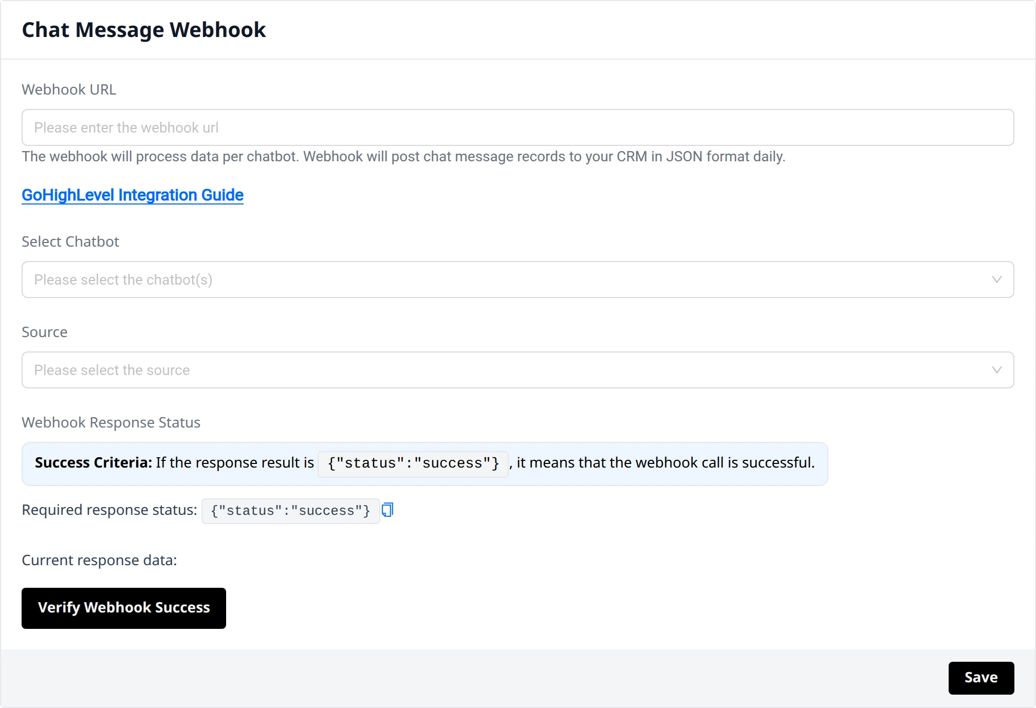 Chat Message Webhook