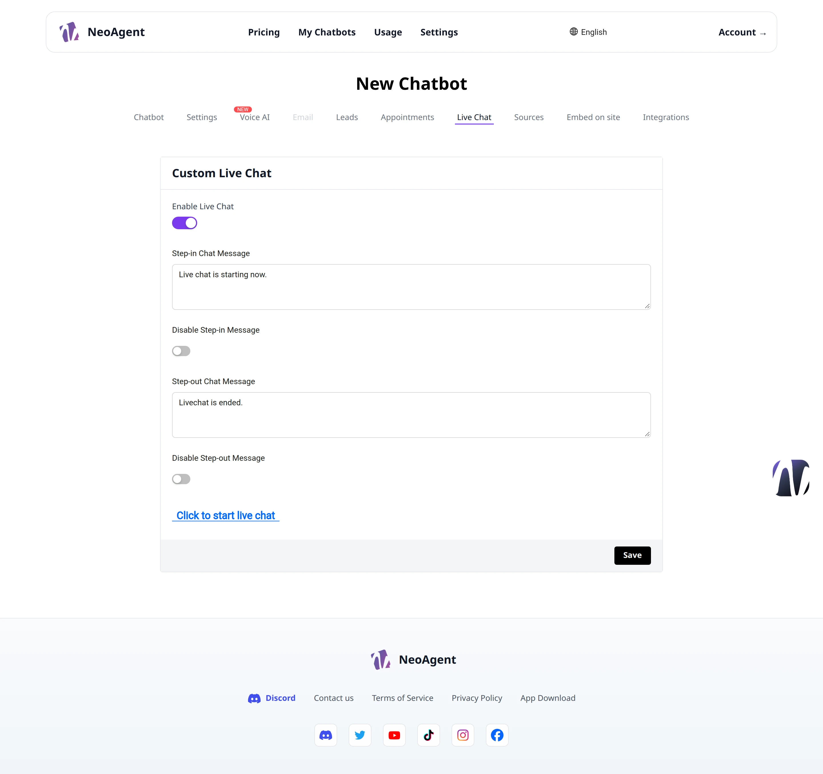 Live Chat